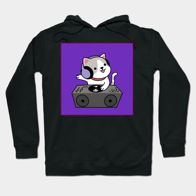 Cat DJ Hoodie by Creastore